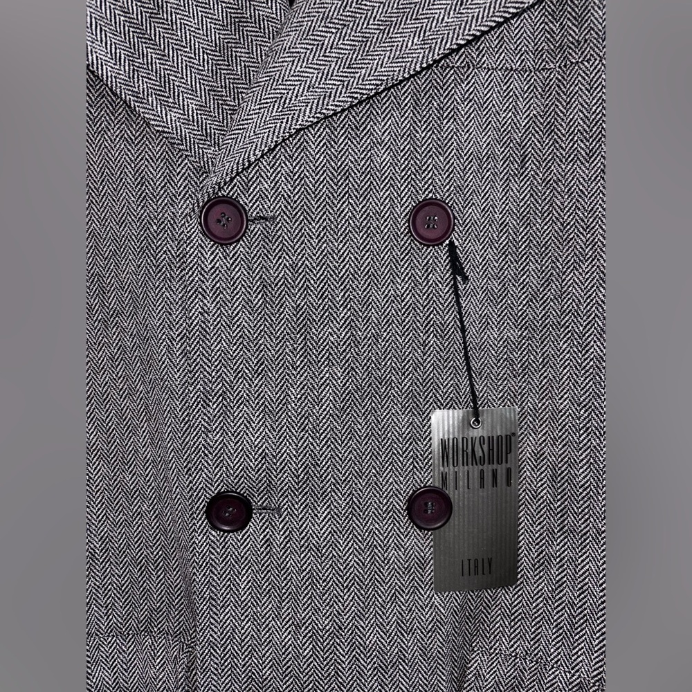 Vintage Workshop Milano Gray Trench Coat - Picture 2 of 12